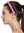 CXT-003-309 hair loop Alice band plaited traditional 0.6 inches wide braid slim pink