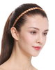 CXT-009-416 hair band hair loop Alice band plaited traditional 0.5 inches wide braid reddish blonde