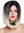 Lady Quality Wig short Bob Longbob middle-parting smooth ombre mix black platinum blond