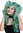 Lady Quality Wig Cosplay Lolita braided 2 long pigtails ponytails removeable emerald green