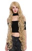 CL-100-86 Lady Quality Wig extremely long Rapunzel fairy tale curled curls bright blond
