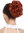 Q0147-350 Hairpiece Hairbun Bun Hairrose voluminous curled large clip/clamp Red