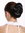 O2-1B Hairpiece Topknot Hairknot Daisy Hairbow Bun Black