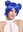 YZF-7044-TF2517 Lady Quality Cosplay Wig short wild bob 2 removeable hairbuns buns blue