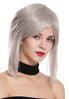 SA090-M2 Lady Gents Man Quality Cosplay Wig short long sides wild layered cut strands gray