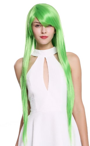 YZF-7048-TF2605 Lady Quality Cosplay Wig very long wild and naughty layered straight green