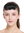 TYP-760-1 Hairpiece Micro Fringe Bangs with Comb short curved black