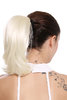 15-09-613 Ponytail Hairpiece Extensions short straight voluminous platinum blond 10"