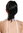 15-09-1 Ponytail Hairpiece Extensions short straight voluminous deep black 10"