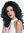 Quality women's wig lace front monofilament long curls volume backcombed black blue mix Balayage