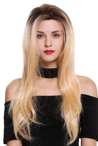Quality women's wig sexy lace front long sleek lady ombre brown fair blonde DW2322-LF-YS661LS6