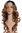 Quality women's wig lady lace front partial monofilament long curls ombre black copper 23,6 inches