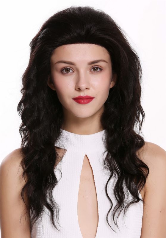 Wig Human Hair Lace Front Lady Partial Monofilament Very Long Wavy