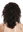 Quality women's wig human hair dark brown natural lady lace front wavy curly volume