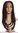 Quality women's wig lady handmade lace front long sleek brown copper-brown highlights