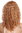 Quality women's wig human hair long lace front curls lady blonde copper-brown 17,7 inches