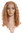 Quality women's wig human hair long lace front curls lady blonde copper-brown 17,7 inches