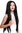 Quality women's wig lady partial monofilament lace front very long sleek black brown 31,4 inches