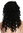 Quality women's wig half wig 3/4 long curly curls black 21,5 inches AG-1