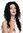 Quality women's wig half wig 3/4 long curly curls black 21,5 inches AG-1