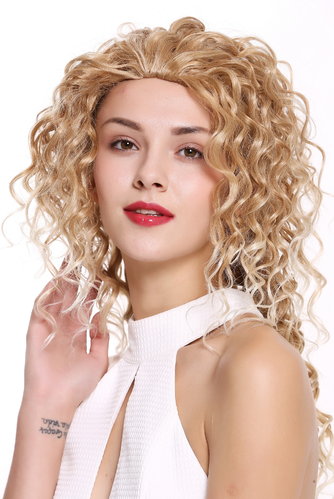 Quality women's wig half wig 3/4 long curly curls blonde 21,5 inches AG-27T613