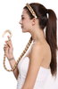hairpiece plat plaited to Alice band very long livery blond fair blond 37,5 inches N1038-96T