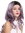 Quality women's wig long wavy soft curls middle parting ombre purple black DW1595-LAVENDERSLVR