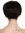 Quality women's wig human-hair parting short natural colour dark brown black-brown