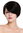 Quality women's wig human hair short parting sleek voluminous black RGH-5334-HH-1B