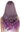 Quality women's wig long sleek wavy hair tips fringe grey purple mix lady G1818-171/716