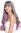 Quality women's wig lady long fringe sleek curly hair tips grey violet purple mix D1819-10AT366