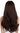 Quality women's wig lady very long sleek fringe mahogany brown mix C8135-8/33