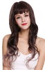 Quality women's wig long wavy fringe brown rose pink ombre mix lady H1835-6A/612