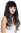 Quality women's wig long wavy fringe Balayage dark brown green Cosplay lady H1800-904R4