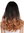 Quality women's wig lady long fringe slightly curly Balayage dark brown reddish blonde G1733-1344R4