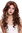 Party wig women fancy dress long curly diva brown blonde mottled highlights middle parting 91578A