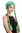 Lady party wig Halloween long braided plaits middle parting schoolgirl girly Lolita Look green ivy