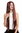 Lady Man party wig Halloween Carnival extremely long straight smooth middle parting mahogany auburn