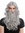 90760-A+B-ZA68E Wig Beard Set braided Halloween long wild Viking Northman Barbarian Dwarf Gray Old