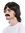 91105-ZA103 Wig & Mustache set Halloween Carnival long black 70s cop show