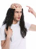 91579-ZA103 Wig long black Men Women Halloween Horror open Brain Surgery Zombie Undead