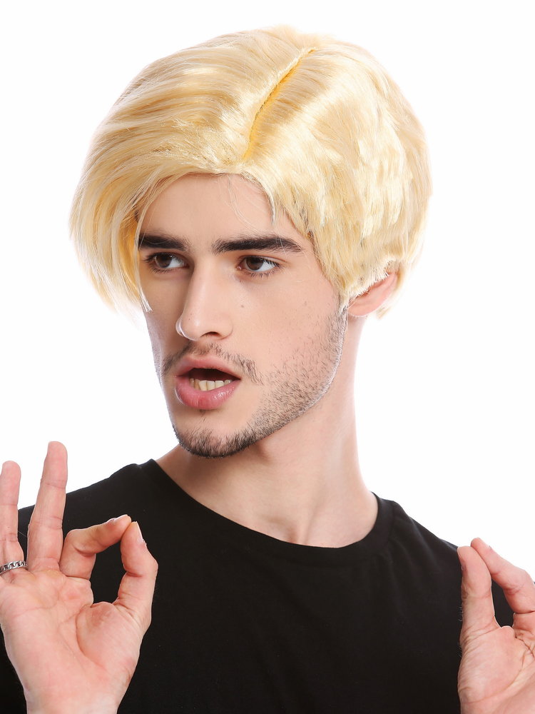 WIG ME UP ® - CG-002-P02 Men Wig Halloween Carnival US President Reality  Soap Opera Star blond