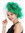 Lady Man Party Wig Evil Crazy Diva two-faced curly unruly mass of hair curled half white half green