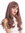 D048-612 Lady Quality Wig long straight slighly curled curved tips bangs fringe dark pink