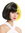 Lady Quality Cosplay Wig Bob Longbob voluminous two-face vertically split black yellow Bee Wasp