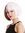 Lady Quality Cosplay Wig Bob Longbob voluminous two-face vertically split two colours white red