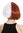 Lady Quality Cosplay Wig Bob Longbob voluminous two-face vertically split two colours white red