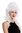 GFW2418-1001 Quality Lady Wig Baroque 60s Beehive Retro Bun curly long white Pop Singer