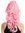GFW2418-TF2317-F1 Quality Lady Wig Baroque 60s Beehive Retro Bun curly long pink Pop Singer