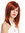 GFW2472-131 Quality Lady Wig shoulder-length fringe parting straight red copper 17"